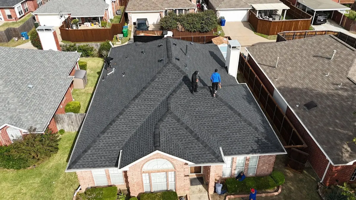 Slate & Tile Roof Repair work in progress on a Everett property